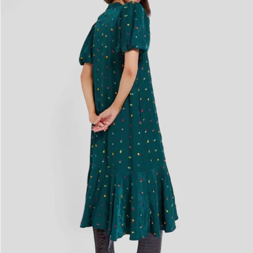 Chic Teal Floral Women's Dress - Tuckernuck Size M NWT - Picture 3 of 7
